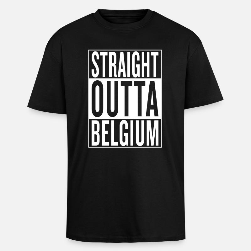 Belgium - Oversized Heavyweight Unisex T-Shirt - Schwarz