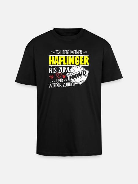 HAFLINGER - Mond - Oversized Heavyweight Unisex T-Shirt - Schwarz