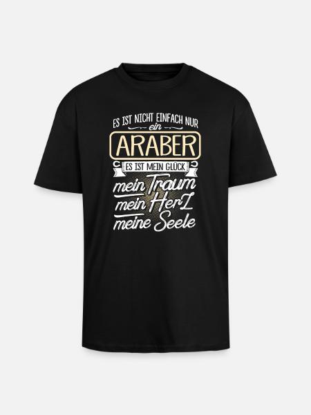 ARABER - Herz - Oversized Heavyweight Unisex T-Shirt - Schwarz