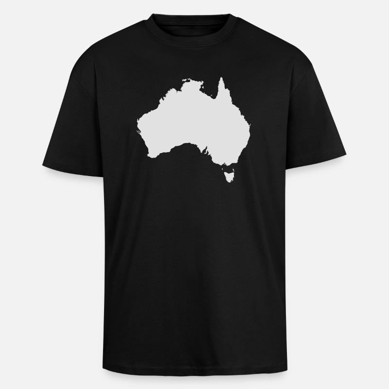 Australia Map - Oversized Heavyweight Unisex T-Shirt - Schwarz