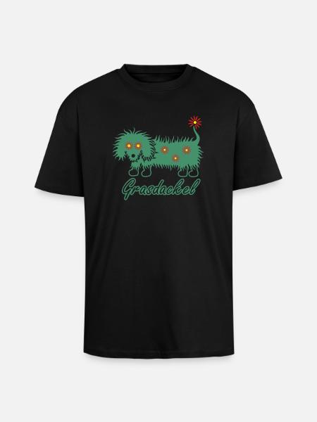 grasdackel 4 - Oversized Heavyweight Unisex T-Shirt - Schwarz
