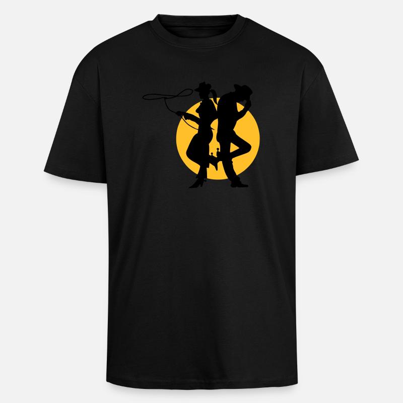 sheriff - Oversized Heavyweight Unisex T-Shirt - Schwarz