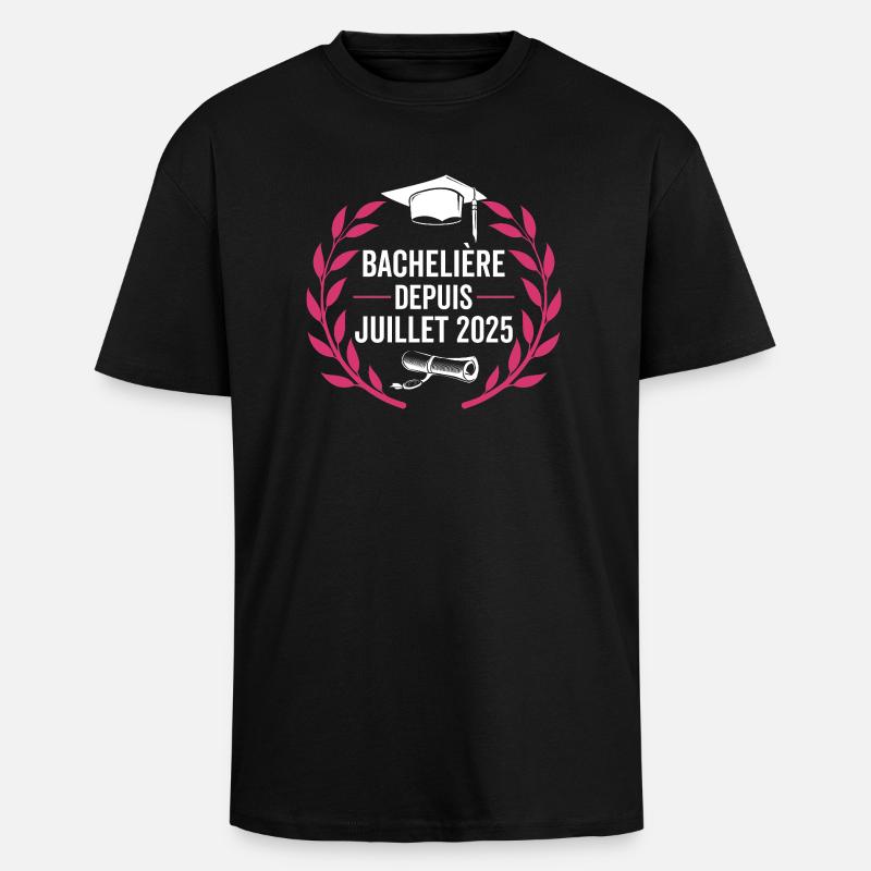 Baccalaureate 2025 Congratulations BAC - Unisex Oversized Heavyweight T-shirt - black