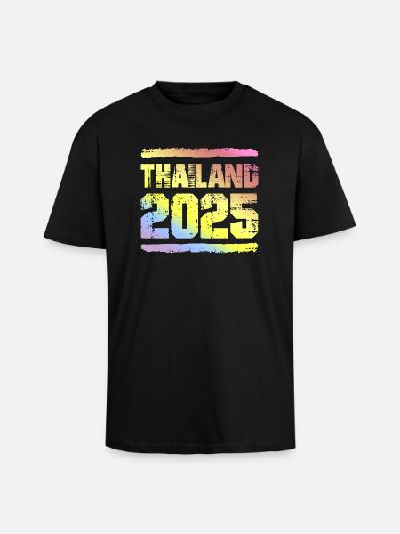Thailand 2025 Bunt - Oversized Heavyweight Unisex T-Shirt - Schwarz
