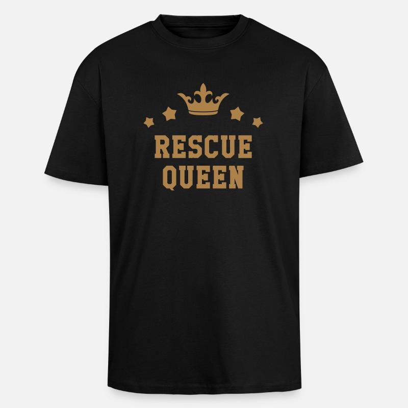 Secourisme / Secouriste / Secours / Secourir - T-shirt unisexe oversize épais - noir