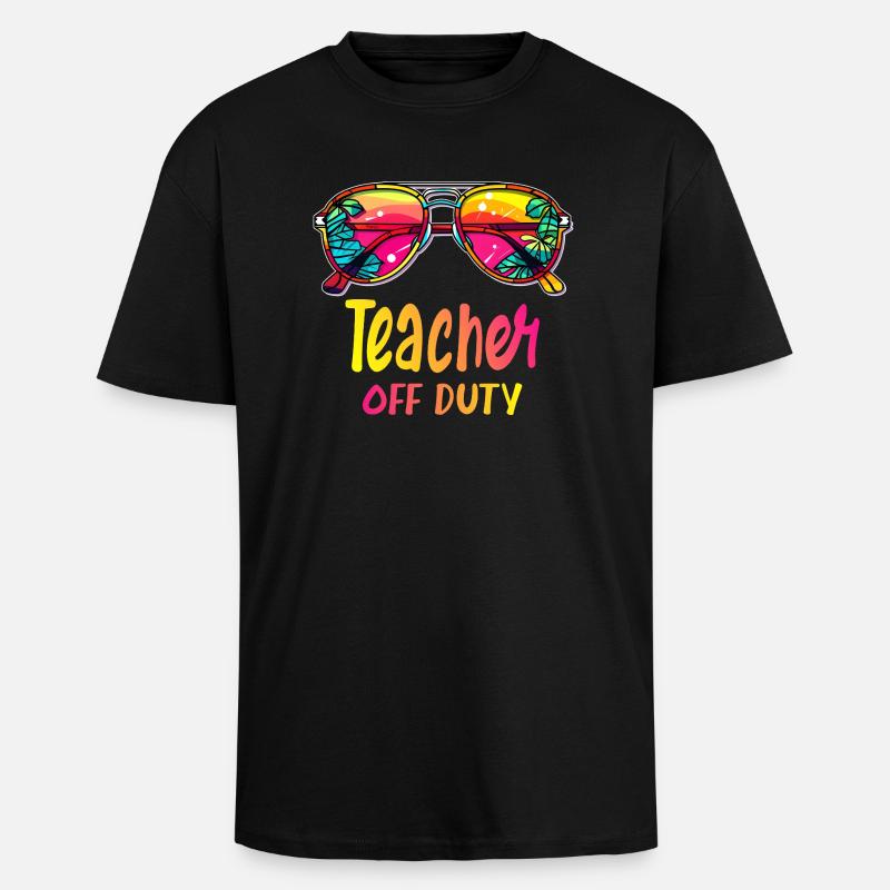 Enseignant de devoir - T-shirt unisexe oversize épais - noir