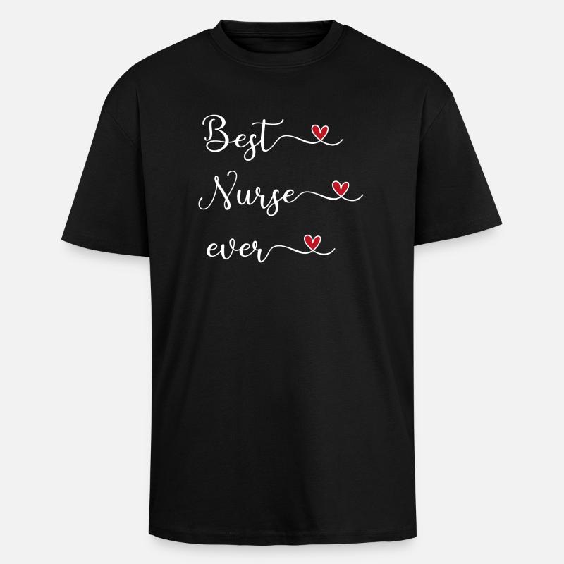 Krankenschwester - Oversized Heavyweight Unisex T-Shirt - Schwarz