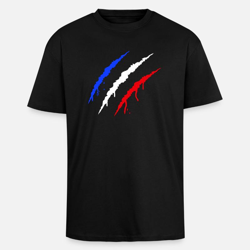 krallen frankreich - Oversized Heavyweight Unisex T-Shirt - Schwarz