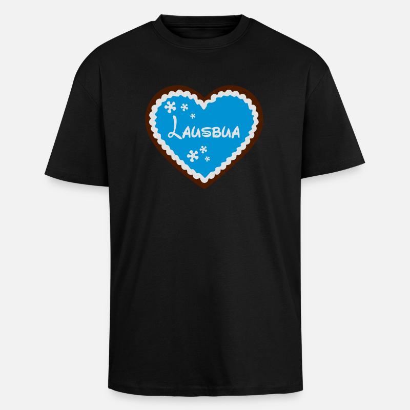 Lausbua - Oversized Heavyweight Unisex T-Shirt - Schwarz