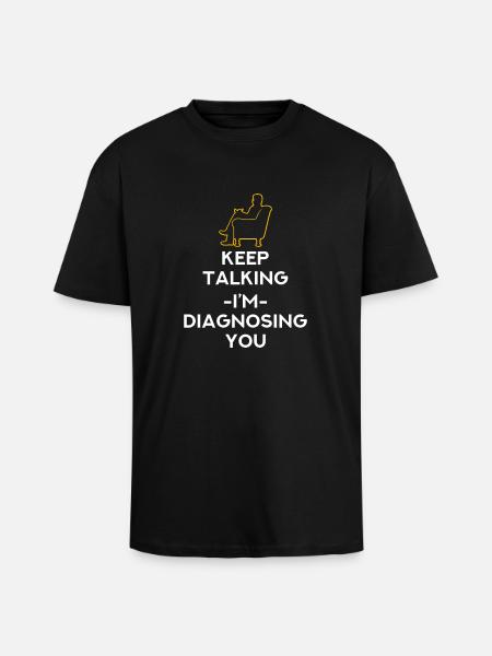 Psychologist psychology therapist gift - Unisex Oversized Heavyweight T-shirt - black