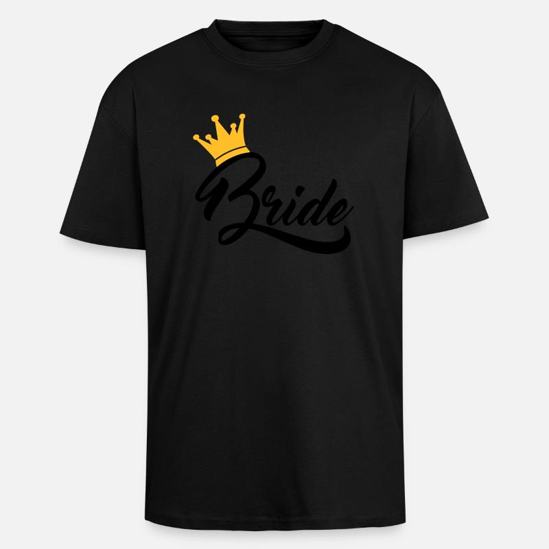 bride - Unisex Oversized Heavyweight T-shirt - black