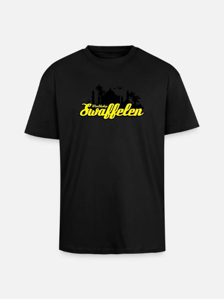 Swaffelen - Oversized Heavyweight Unisex T-Shirt - Schwarz