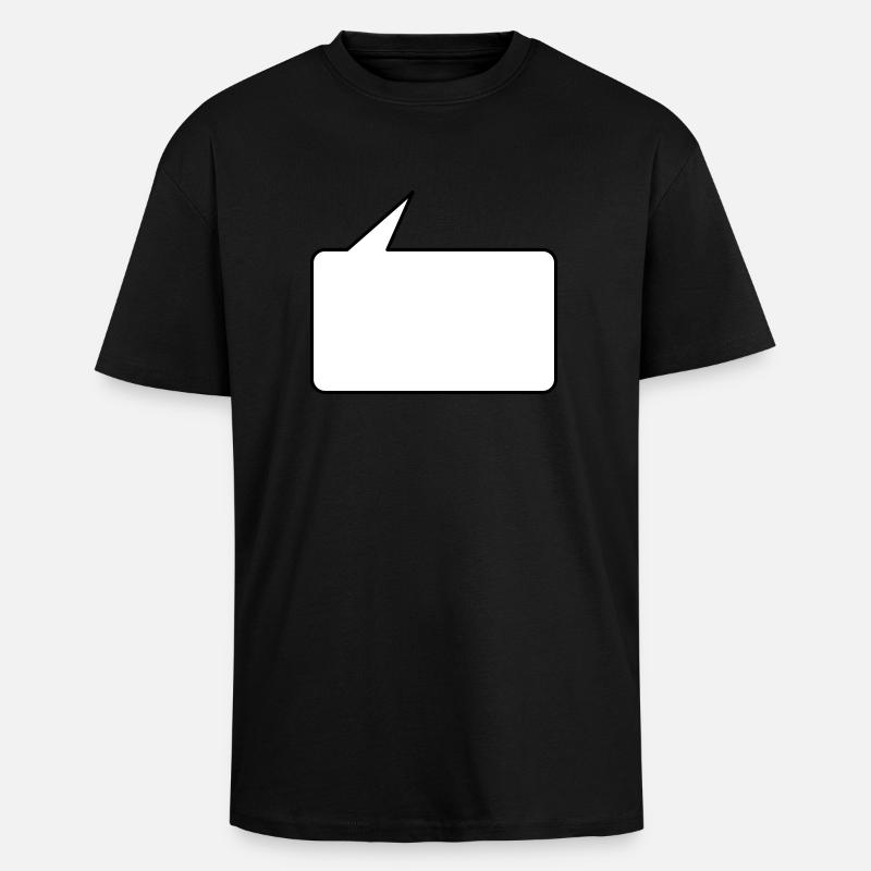 Sprechblase eckig klein 2c - Unisex Oversized Heavyweight T-shirt - black