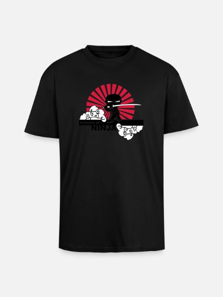 Ninja - Oversized Heavyweight Unisex T-Shirt - Schwarz
