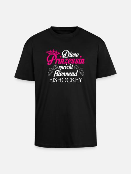 Ice hockey - Princess - Unisex Oversized Heavyweight T-shirt - black