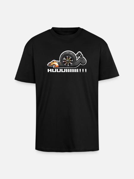 Turbocharger snail Huuiiii - Unisex Oversized Heavyweight T-shirt - black