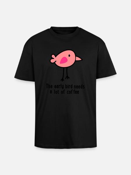 Kaffee - Unisex Oversized Heavyweight T-shirt - black
