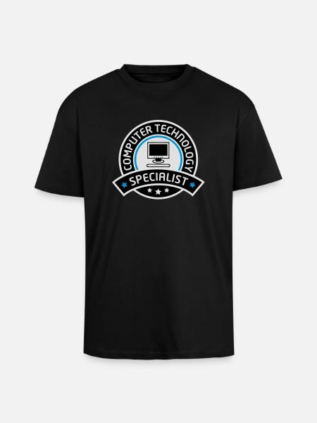 computer technology specialist - Unisex Oversized Heavyweight T-shirt - black