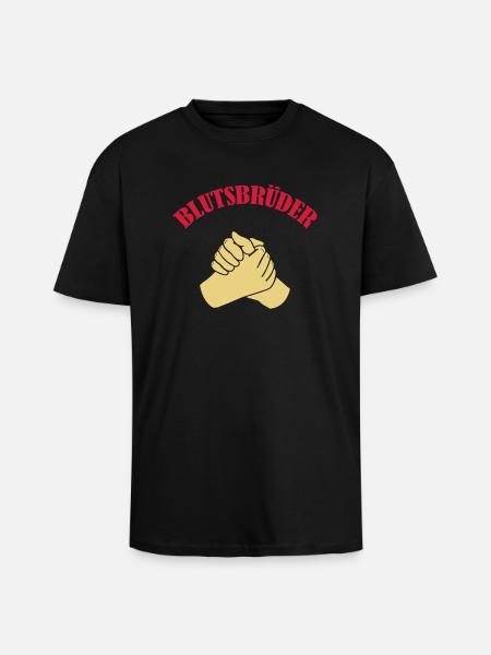 blutsbrueder_002 - Oversized Heavyweight Unisex T-Shirt - Schwarz