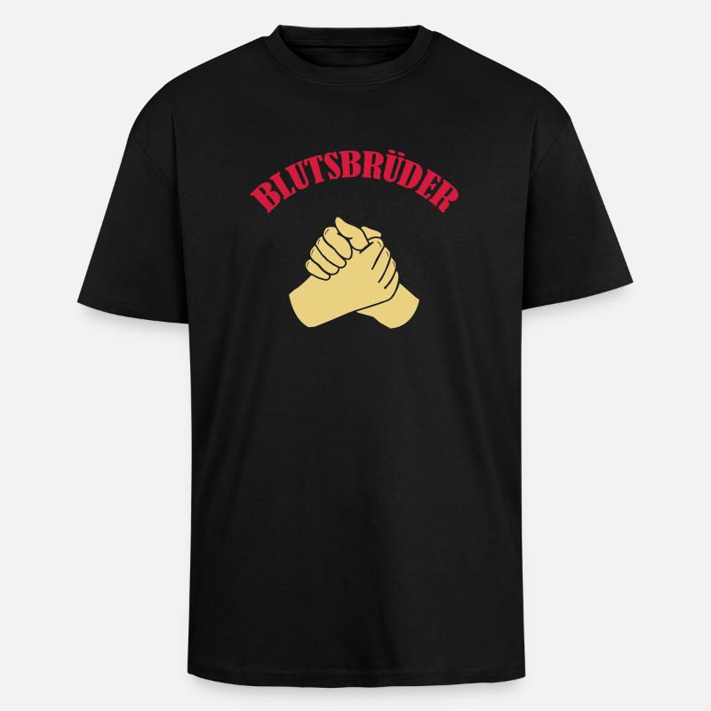 blutsbrueder_002 - Oversized Heavyweight Unisex T-Shirt - Schwarz