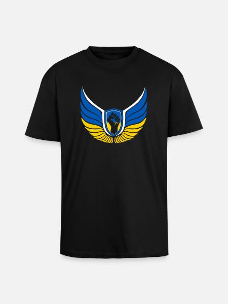 Ukraine Logo - Unisex Oversized Heavyweight T-shirt - black