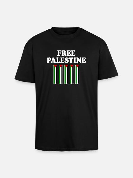 Free palestine - Unisex Oversized Heavyweight T-shirt - black