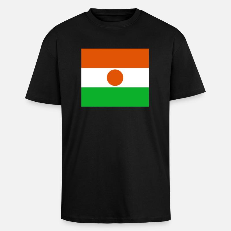 Niger - Oversized Heavyweight Unisex T-Shirt - Schwarz