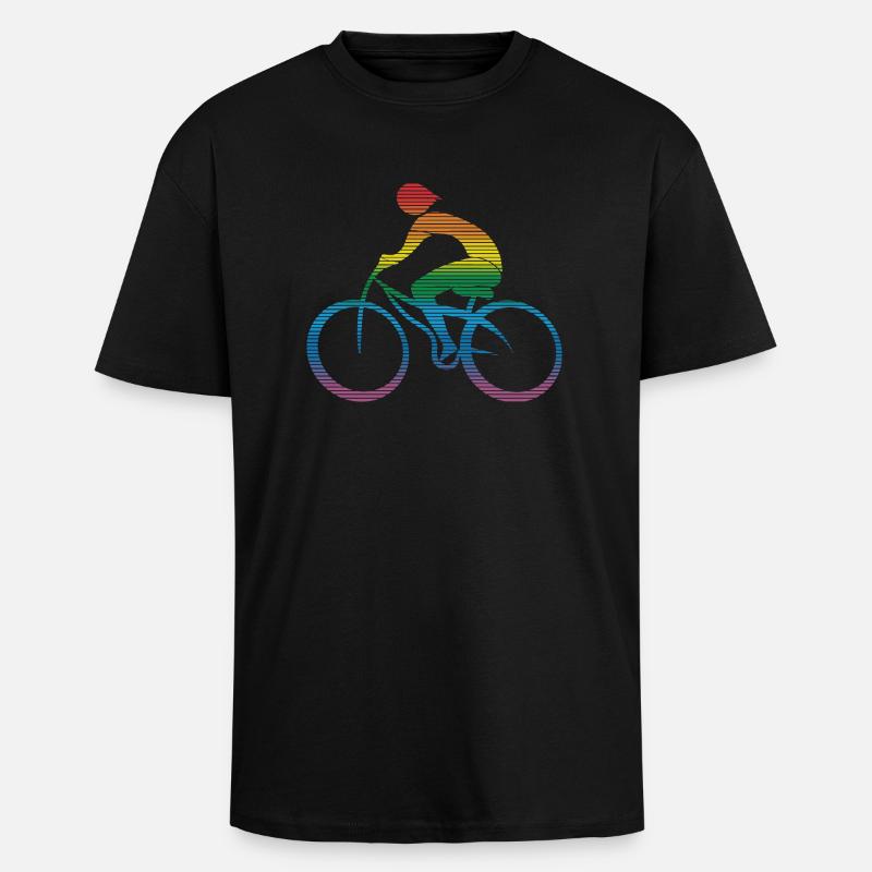 Cyclist - Unisex Oversized Heavyweight T-shirt - black
