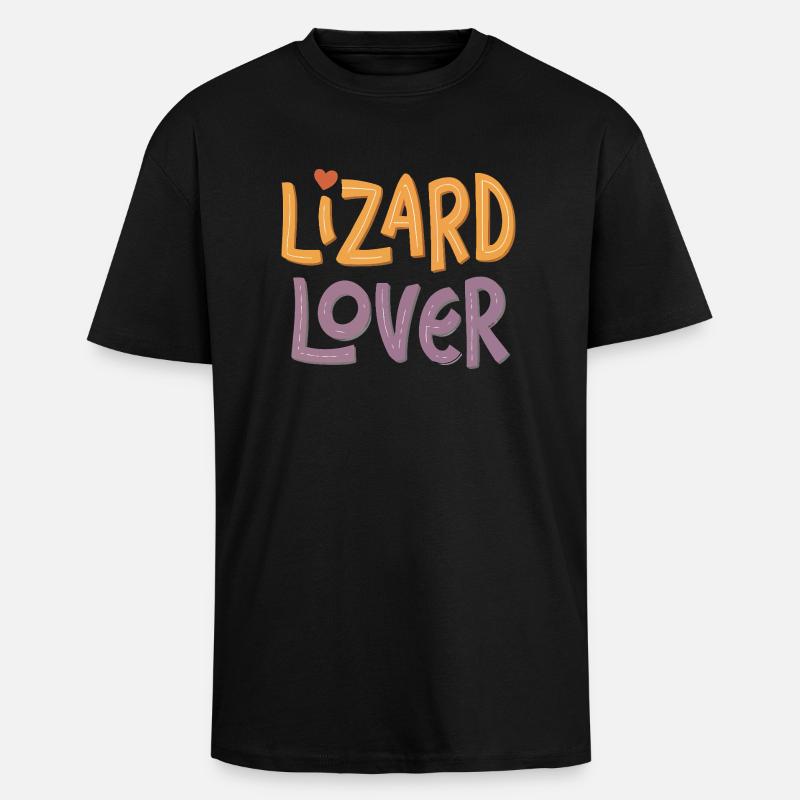 Lizard lover - T-shirt unisexe oversize épais - noir