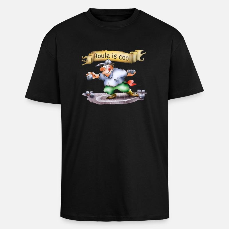 Boule - Oversized Heavyweight Unisex T-Shirt - Schwarz