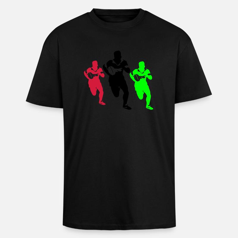 rugby - Unisex Oversized Heavyweight T-shirt - black