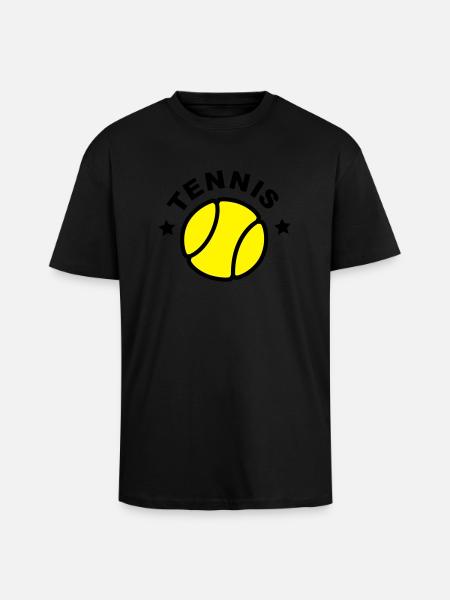 tennis - Oversized Heavyweight Unisex T-Shirt - Schwarz