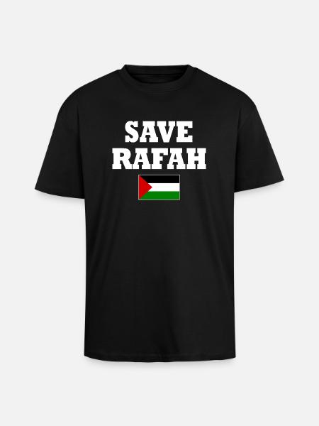 Save rafah - Oversized Heavyweight Unisex T-Shirt - Schwarz