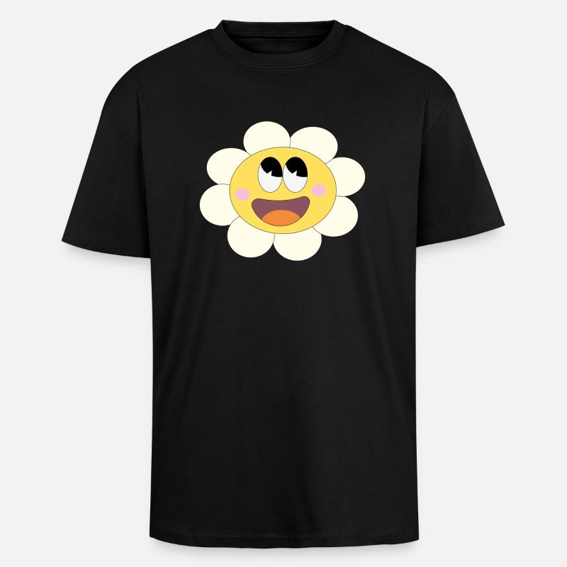 Hübsches Blümchen! - Oversized Heavyweight Unisex T-Shirt - Schwarz