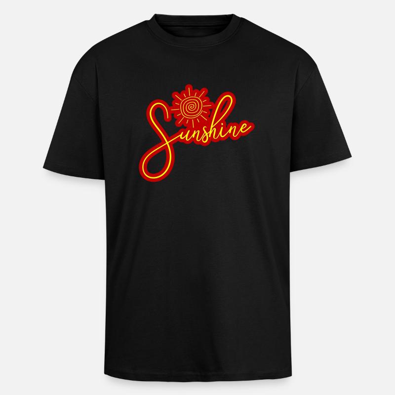 Icône du soleil du soleil - T-shirt unisexe oversize épais - noir