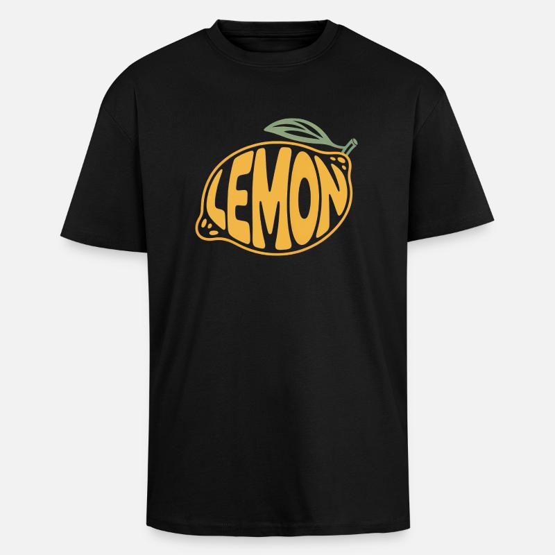 Citron - Logo Cool Fruit - T-shirt unisexe oversize épais - noir