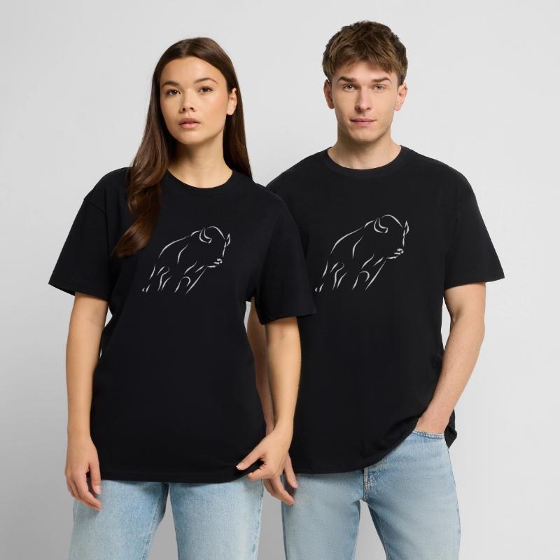 Bison - hellgrau Oversized Heavyweight Unisex T-Shirt