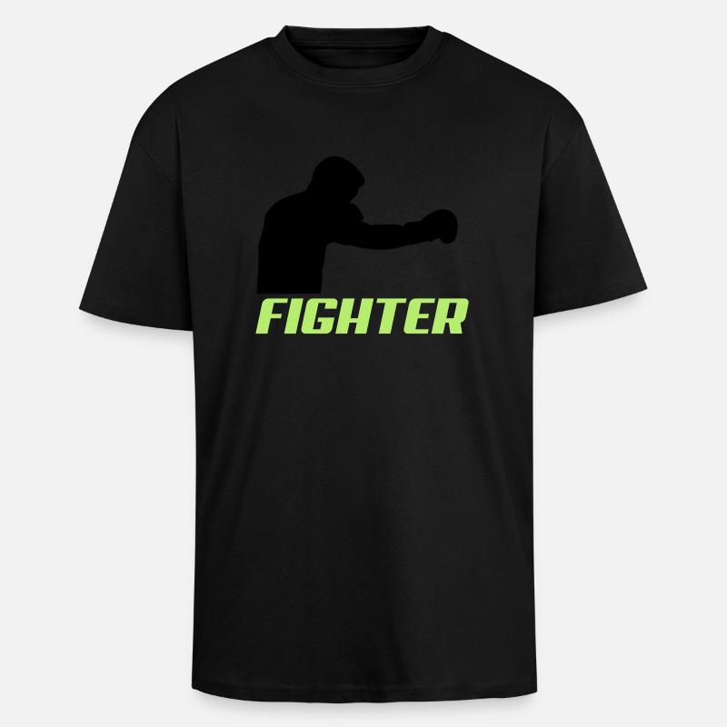 fighter2 - Oversized Heavyweight Unisex T-Shirt - Schwarz