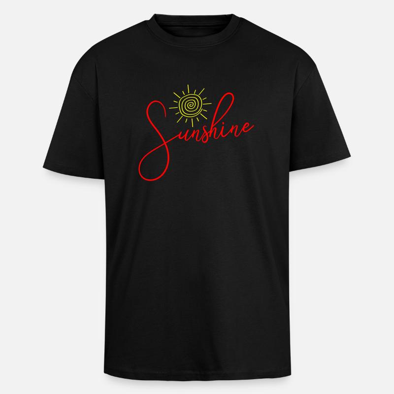 Icône du soleil du soleil - T-shirt unisexe oversize épais - noir