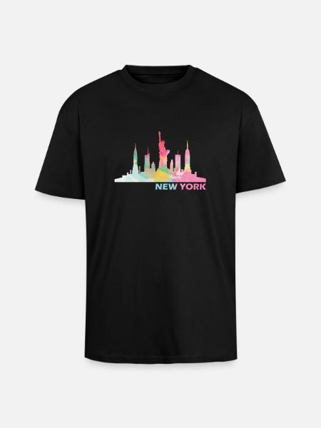 new York - Unisex Oversized Heavyweight T-shirt - black