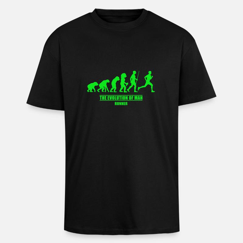 Runner Evolution Runner - T-shirt unisexe oversize épais - noir