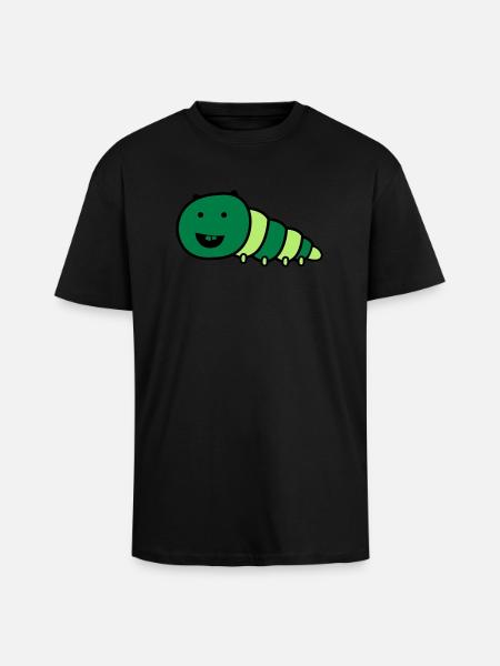 lustige_raupe - Unisex Oversized Heavyweight T-shirt - black