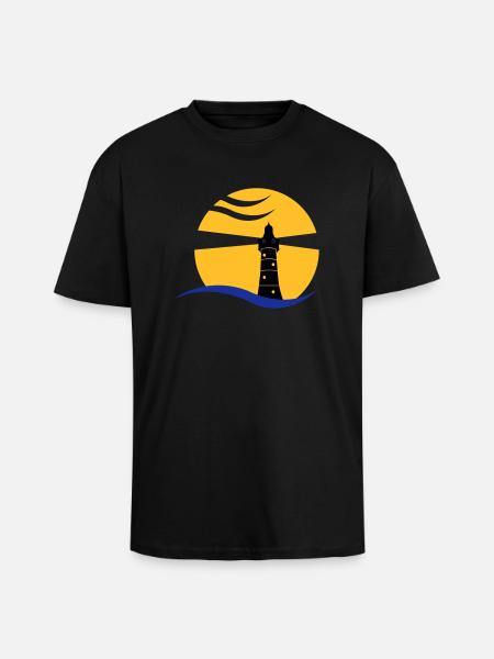 leuchtturm_02 - Oversized Heavyweight Unisex T-Shirt - Schwarz