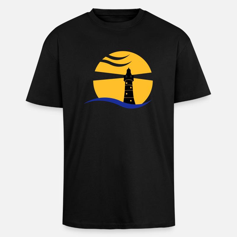 leuchtturm_02 - Unisex Oversized Heavyweight T-shirt - black