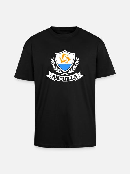 Anguilla - Unisex Oversized Heavyweight T-shirt - black