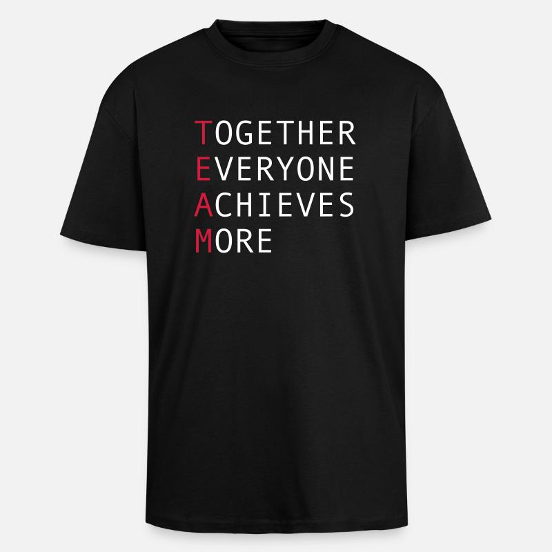 équipe - T-shirt unisexe oversize épais - noir