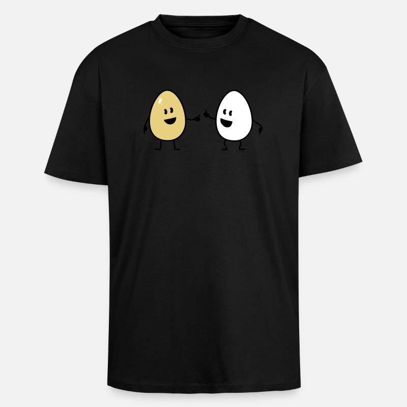 eggs - T-shirt unisexe oversize épais - noir