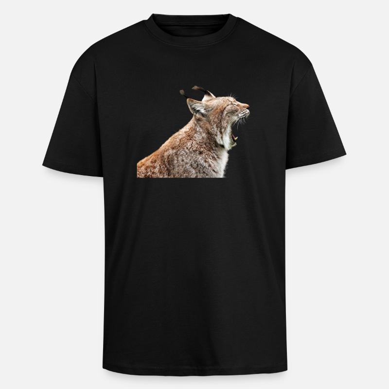 linx luchs cat cat - Unisex Oversized Heavyweight T-shirt - black