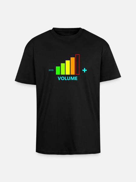 VOLUME UP MEN - Unisex Oversized Heavyweight T-shirt - black