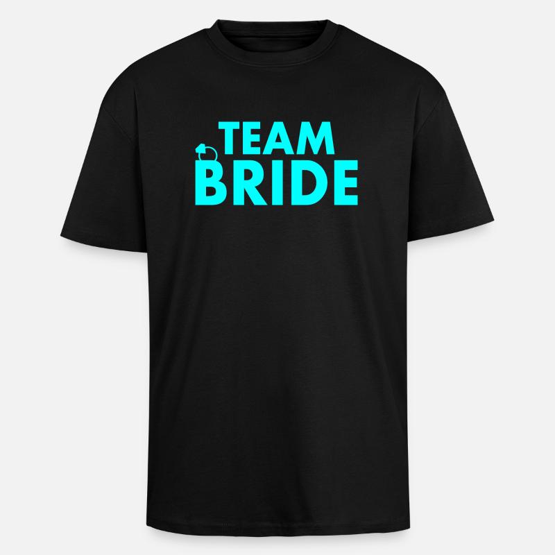 Team bride - Oversized Heavyweight Unisex T-Shirt - Schwarz